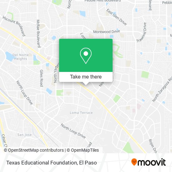 Mapa de Texas Educational Foundation