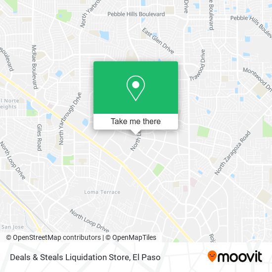 Mapa de Deals & Steals Liquidation Store