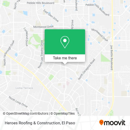 Heroes Roofing & Construction map