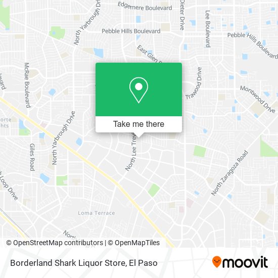 Borderland Shark Liquor Store map