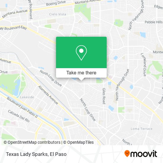 Texas Lady Sparks map