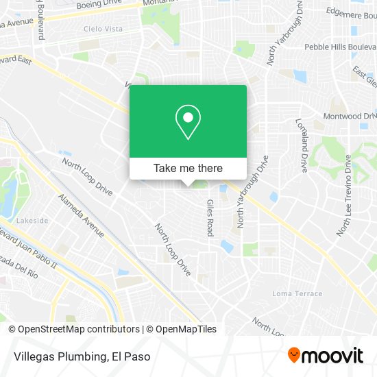 Villegas Plumbing map