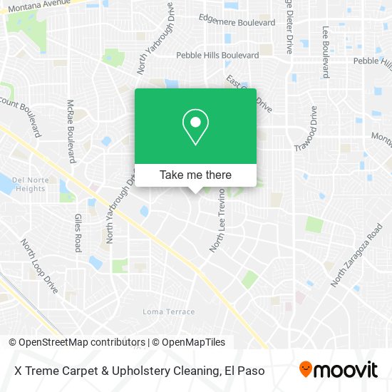 X Treme Carpet & Upholstery Cleaning map