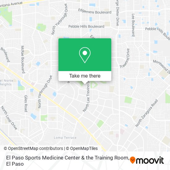 Mapa de El Paso Sports Medicine Center & the Training Room