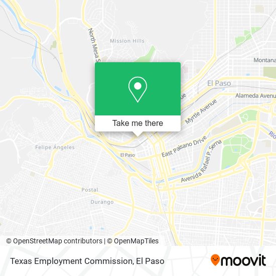 Mapa de Texas Employment Commission