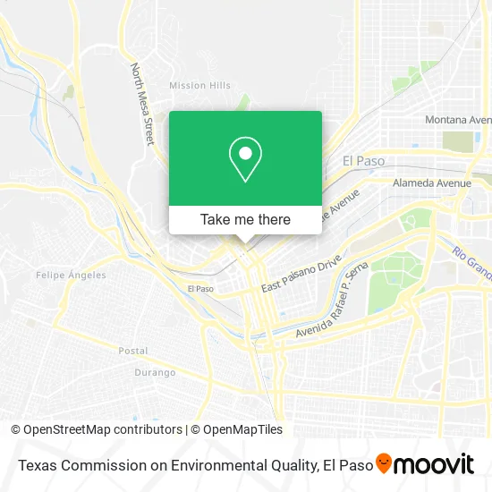 Mapa de Texas Commission on Environmental Quality