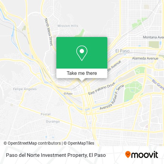 Paso del Norte Investment Property map