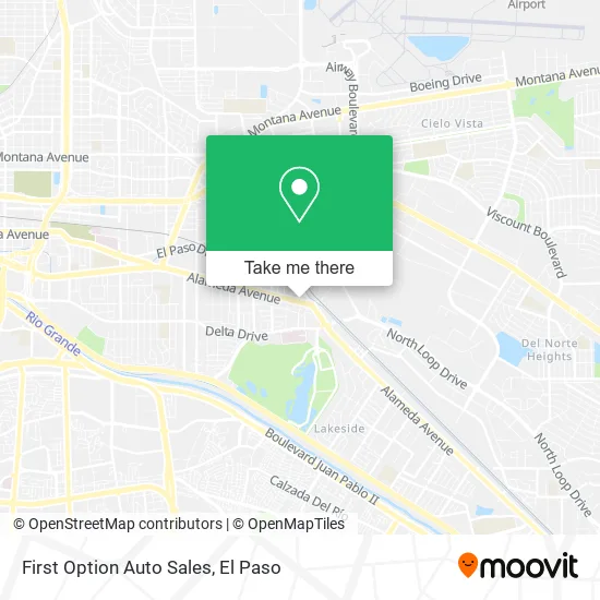 First Option Auto Sales map