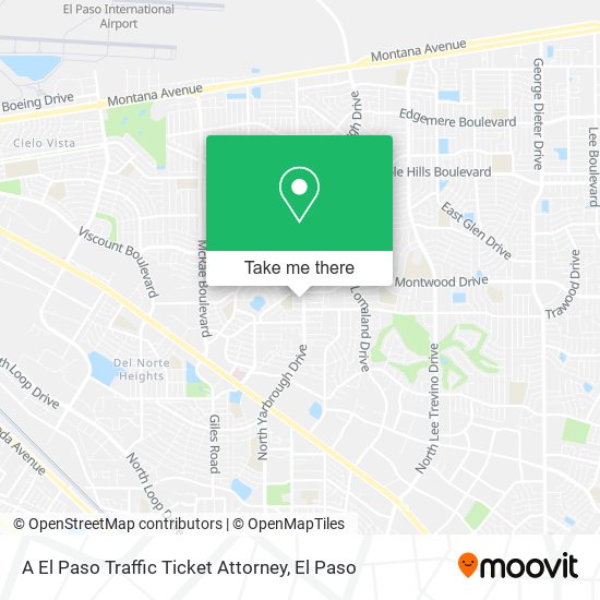 A El Paso Traffic Ticket Attorney map