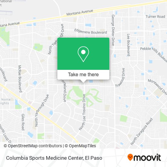 Columbia Sports Medicine Center map