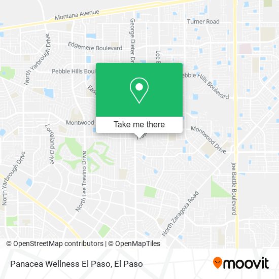 Mapa de Panacea Wellness El Paso