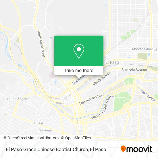 El Paso Grace Chinese Baptist Church map