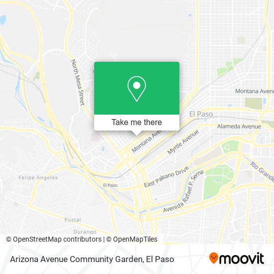 Arizona Avenue Community Garden map