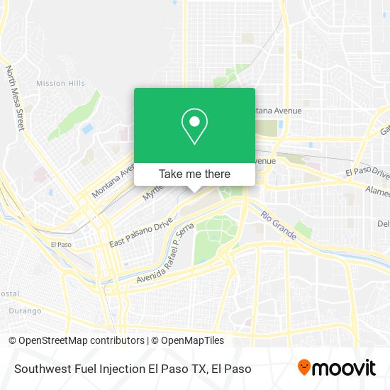 Mapa de Southwest Fuel Injection El Paso TX