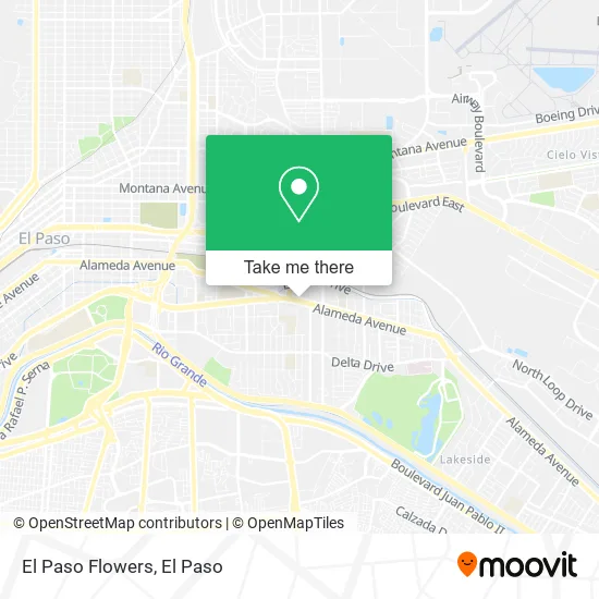 El Paso Flowers map