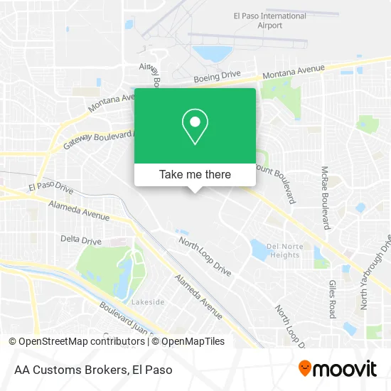AA Customs Brokers map