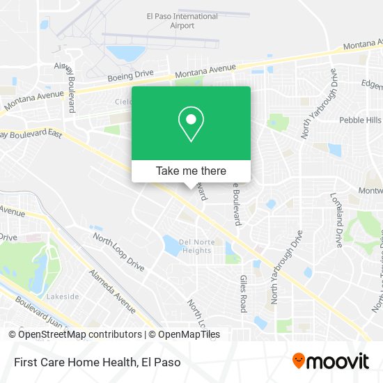 First Care Home Health map