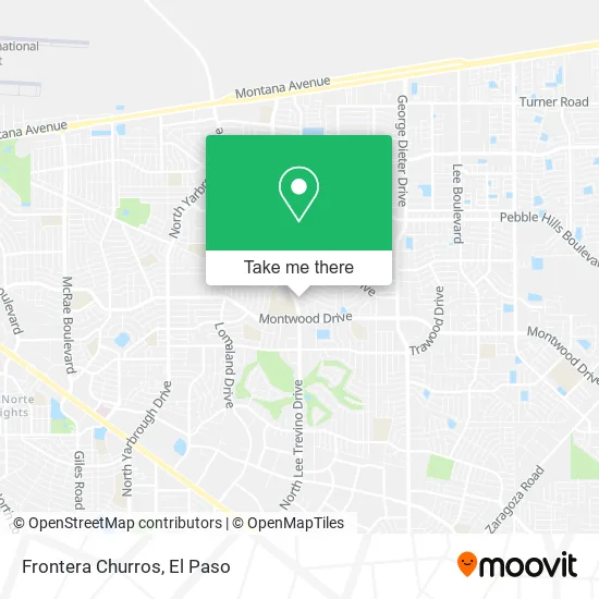 Frontera Churros map