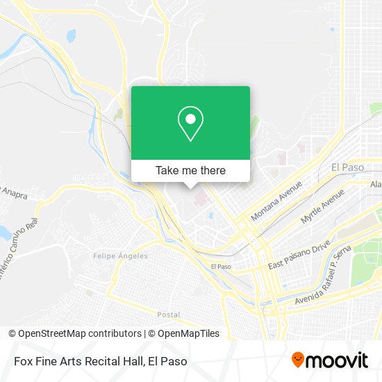 Fox Fine Arts Recital Hall map