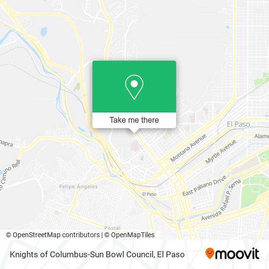 Mapa de Knights of Columbus-Sun Bowl Council