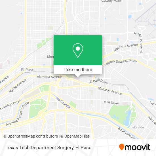 Texas Tech Department Surgery map