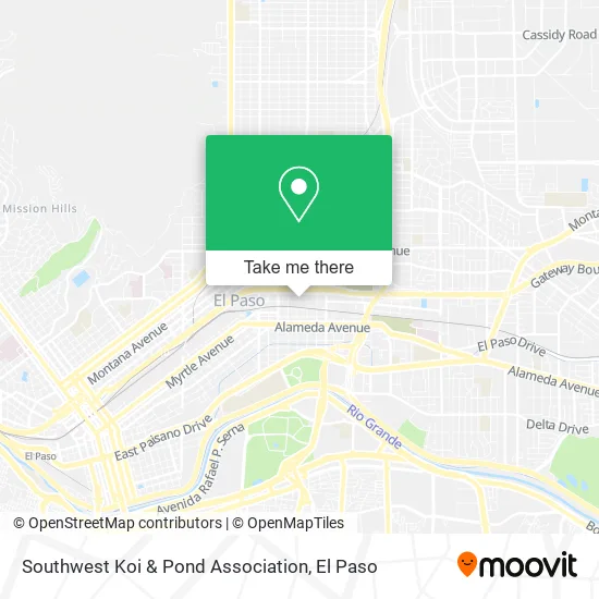 Southwest Koi & Pond Association map