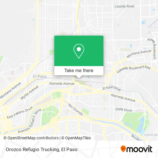 Mapa de Orozco Refugio Trucking