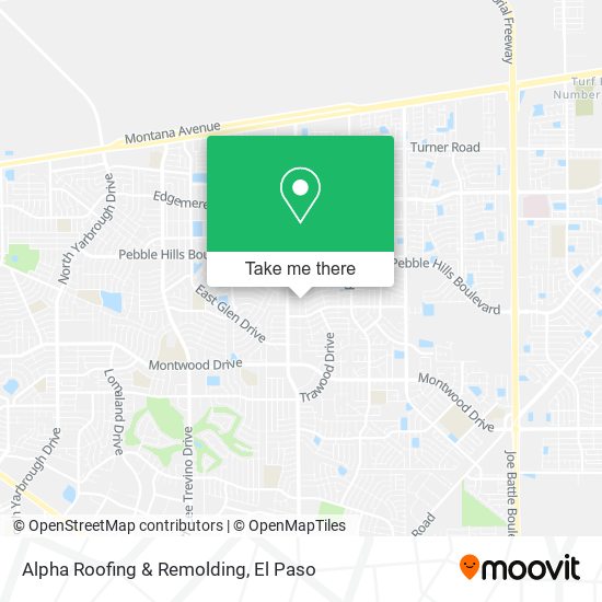 Alpha Roofing & Remolding map