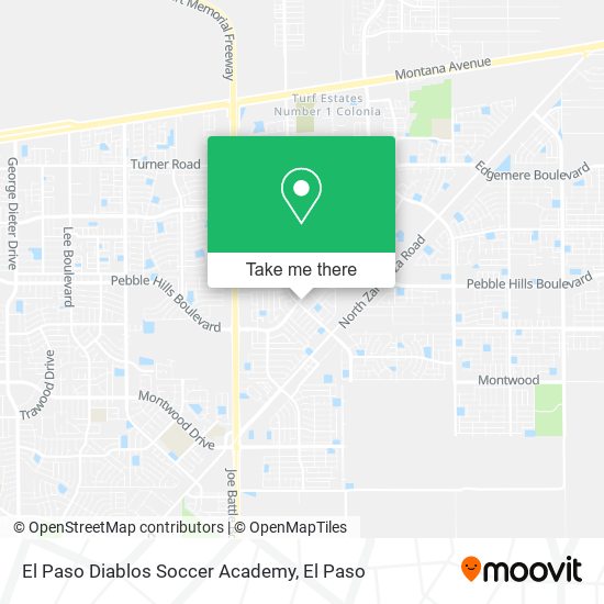 El Paso Diablos Soccer Academy map