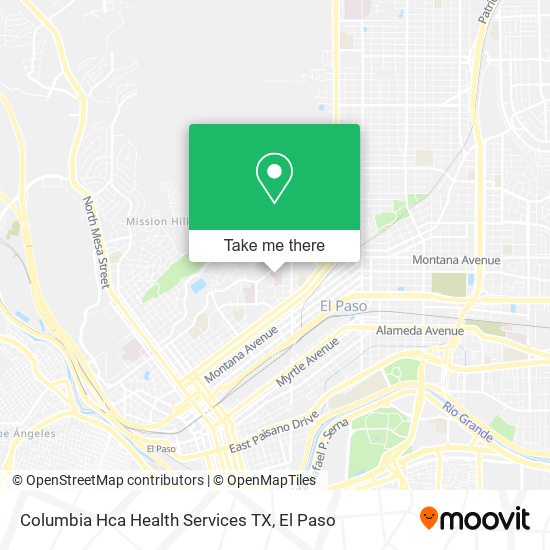 Columbia Hca Health Services TX map