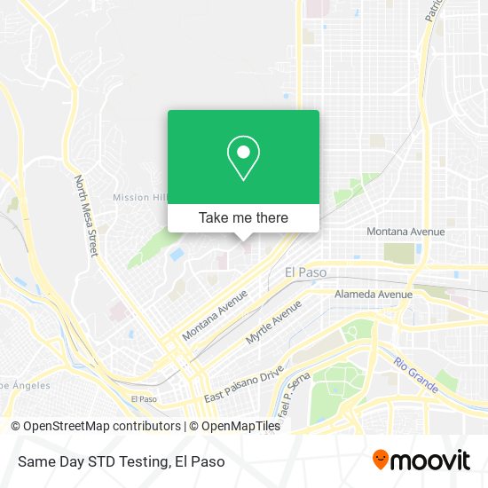 Same Day STD Testing map