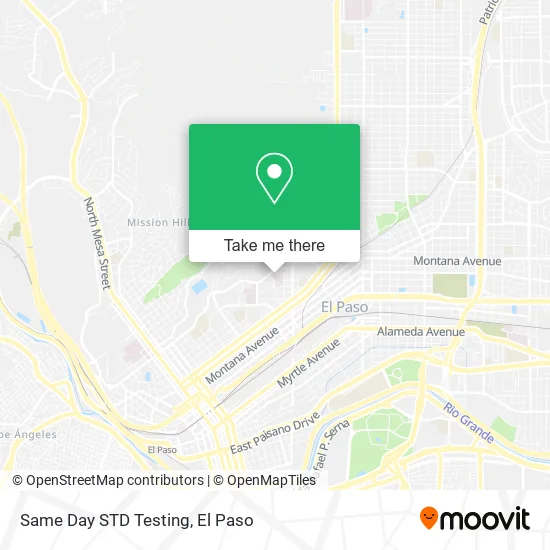 Mapa de Same Day STD Testing