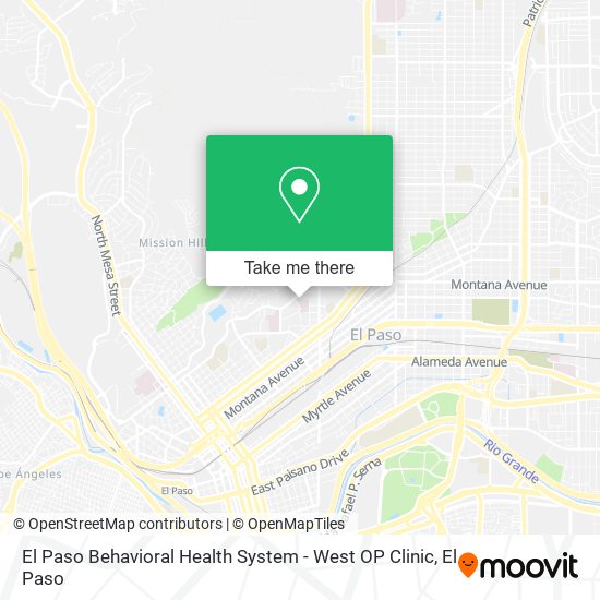 El Paso Behavioral Health System - West OP Clinic map