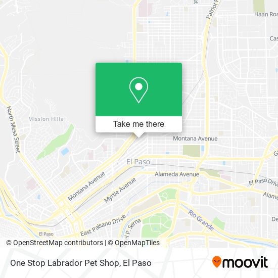 Mapa de One Stop Labrador Pet Shop