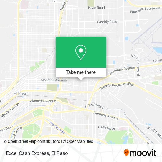 Excel Cash Express map