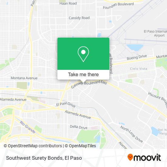 Southwest Surety Bonds map