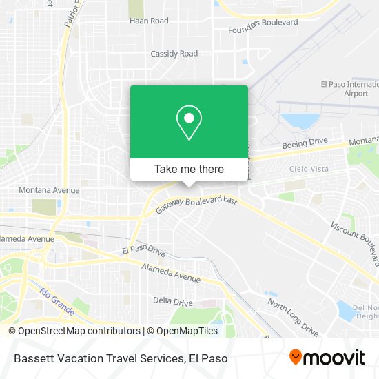 Bassett Vacation Travel Services map