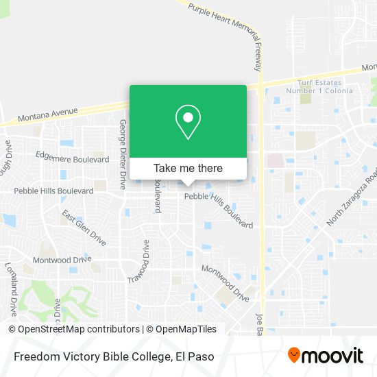 Mapa de Freedom Victory Bible College