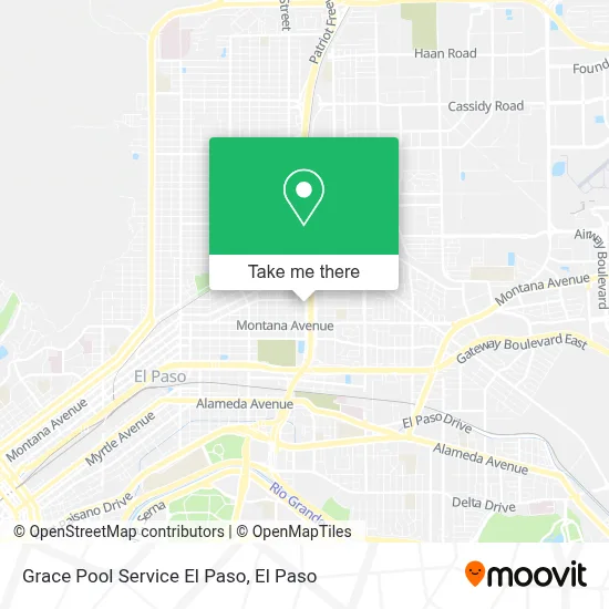 Grace Pool Service El Paso map