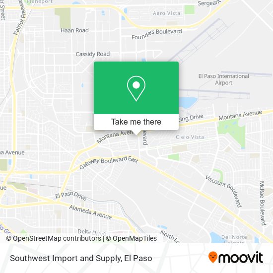 Mapa de Southwest Import and Supply