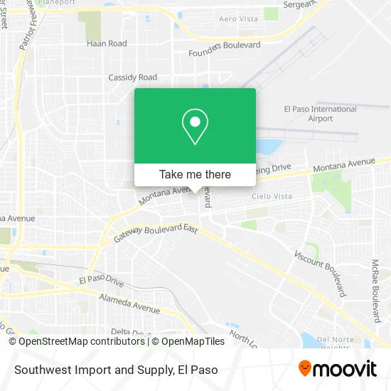 Southwest Import and Supply map