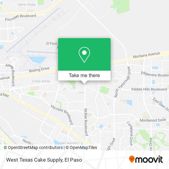 Mapa de West Texas Cake Supply