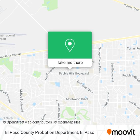 El Paso County Probation Department map