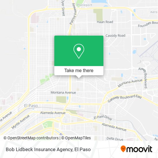 Mapa de Bob Lidbeck Insurance Agency