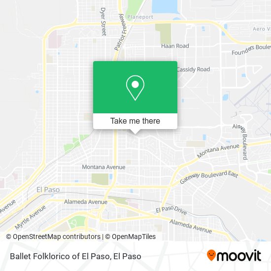 Ballet Folklorico of El Paso map