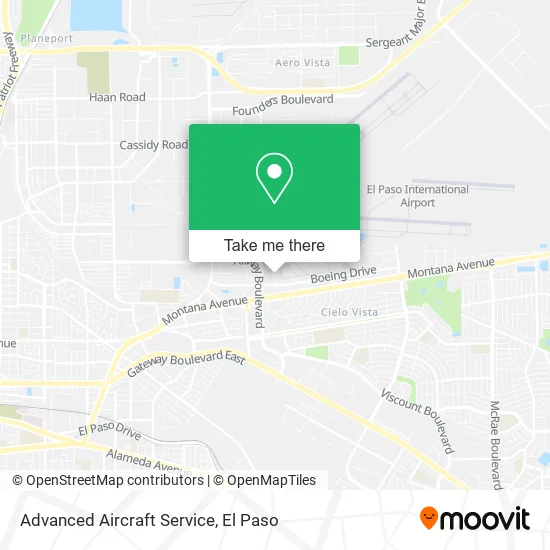 Advanced Aircraft Service map