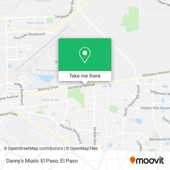 Danny's Music El Paso map