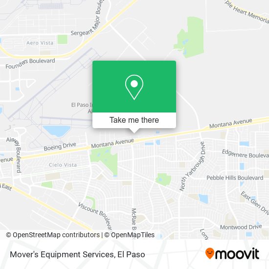 Mover's Equipment Services map