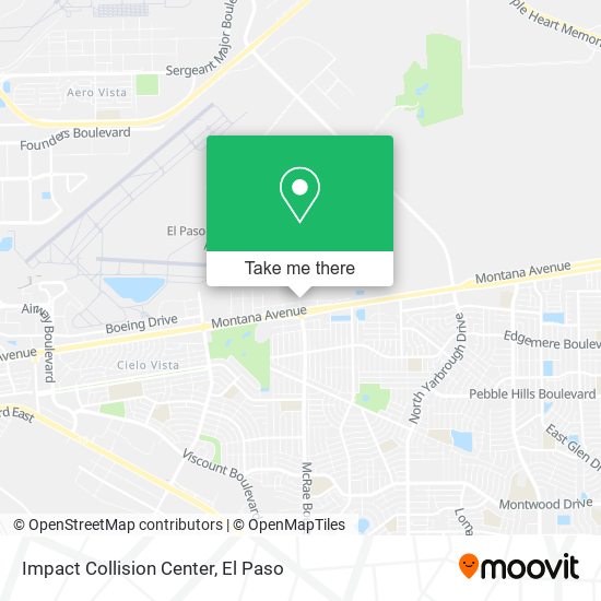 Impact Collision Center map