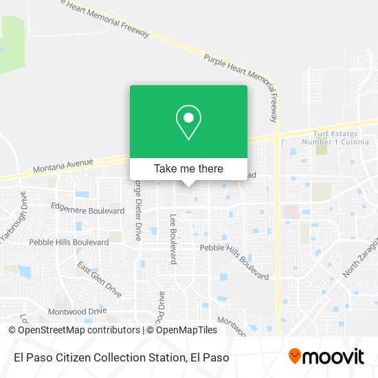 El Paso Citizen Collection Station map